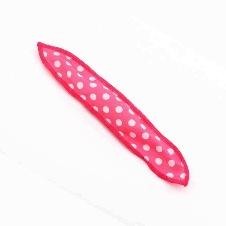 20-Pack Red Polka Dot Bow Sponge Hair Rollers Set - Soft Sleep Pillow Lazy No-Heat Curler for Heatless Loose Curls Hair Style