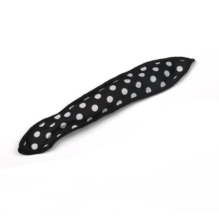 20-Pack Black Polka Dot Bow Sponge Hair Rollers Set - Soft Sleep Pillow Lazy No-Heat Curler for Heatless Loose Curls Hair Style