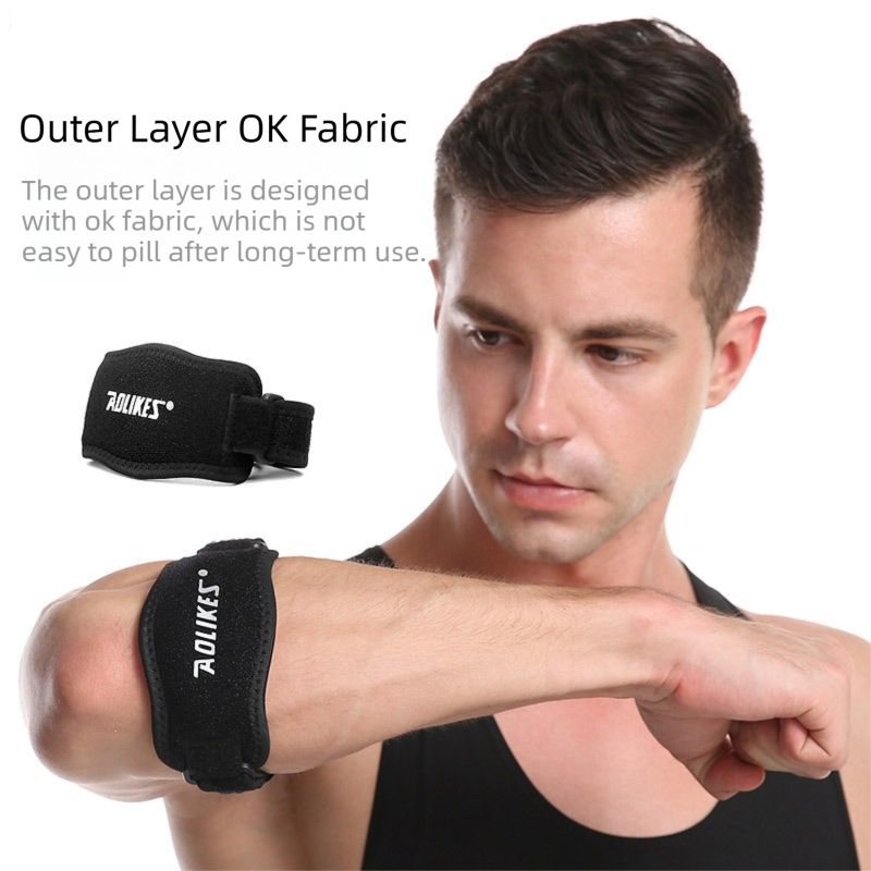 Two-Pair Black Adjustable Compression Elbow Brace with Thick Sponge Padding - Sports Support for Various Sports and Everyday Work