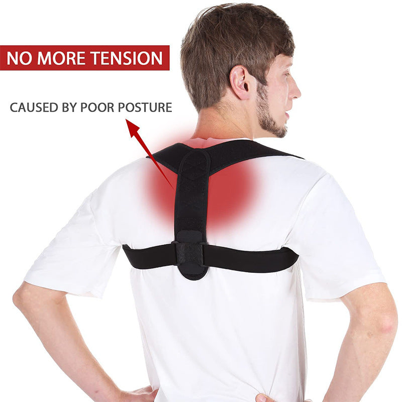 Universal Adjustable Posture Corrector Brace (Fits 30''-43'' Chest) - Back Support Strap for Men and Women