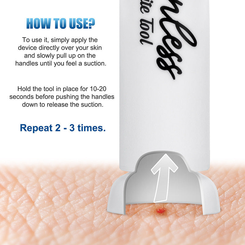 3-Pack Black Portable Vacuum Suction Venom Extractor - Emergency Pump Tool for Insect Bites, Mosquito, Bee, Wasp, and Spider Stings