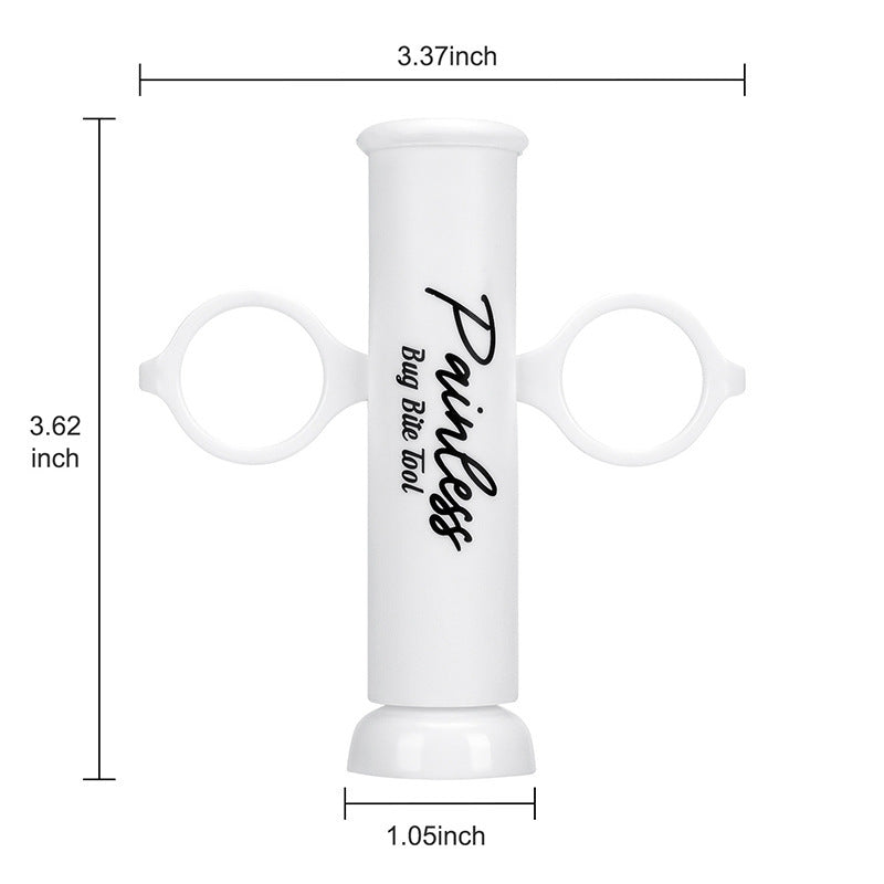 3-Pack White Portable Vacuum Suction Venom Extractor - Emergency Pump Tool for Insect Bites, Mosquito, Bee, Wasp, and Spider Stings