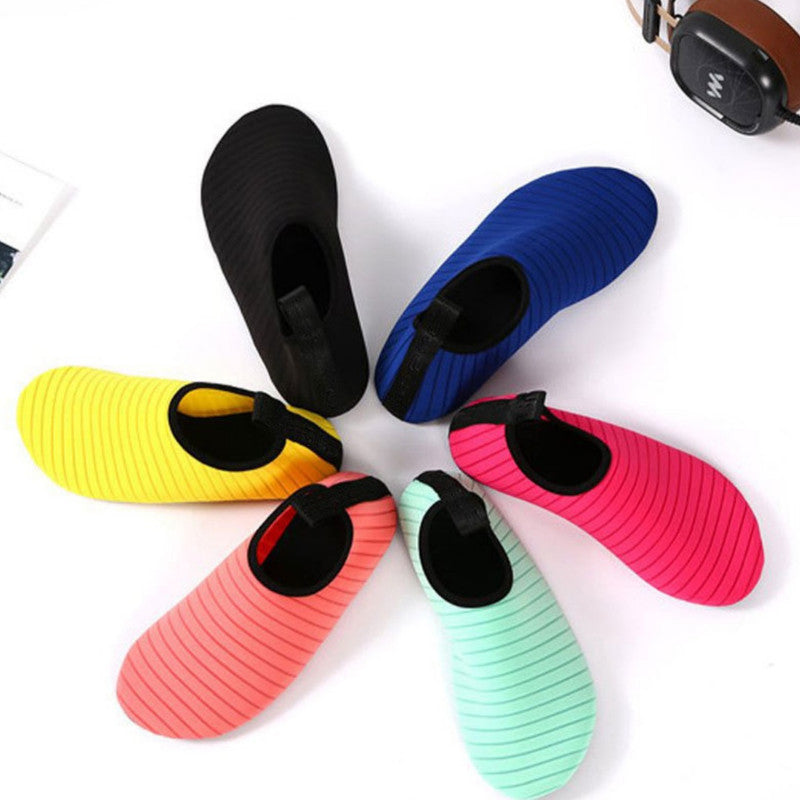 #44/45 Rose Red Quick-Dry Aqua Beach Water Shoes for Men and Women - Slip-On Lightweight Breathable Barefoot Swim Socks