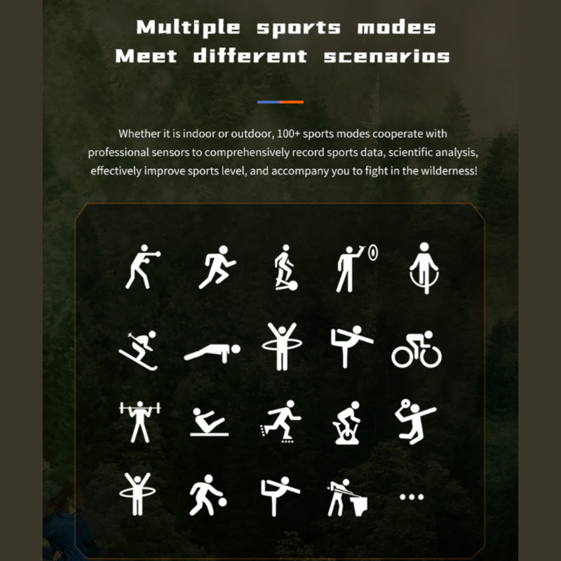 HT17 Green Outdoor Rugged Sports Smartwatch with Bluetooth Calling - 7-Day Battery, IP68 Waterproof, Multi-Health Monitor & Fitness Tracking