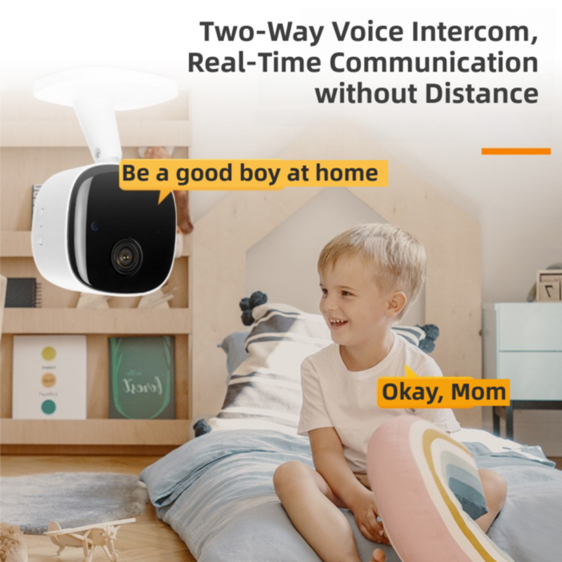 Wireless WiFi Security Camera(5.4x5.4x9CM) - 1080P HD Infrared Night Vision Indoor/Outdoor Surveillance, Phone Remote View, and Two-Way Audio & AI Human Detection Alarm