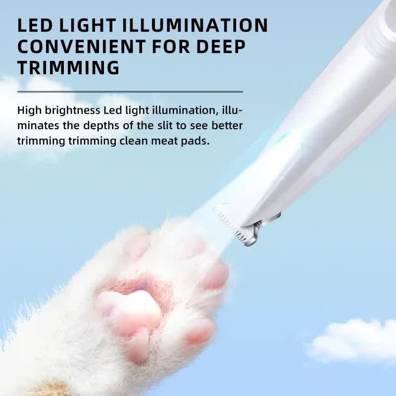 F6 Portable Pet Hair Detailed Trimmer(2 * 140mm Blades) - Cat & Dog Waterproof Grooming Clipper with LED Light & Display, Low-Noise Ceramic Blade