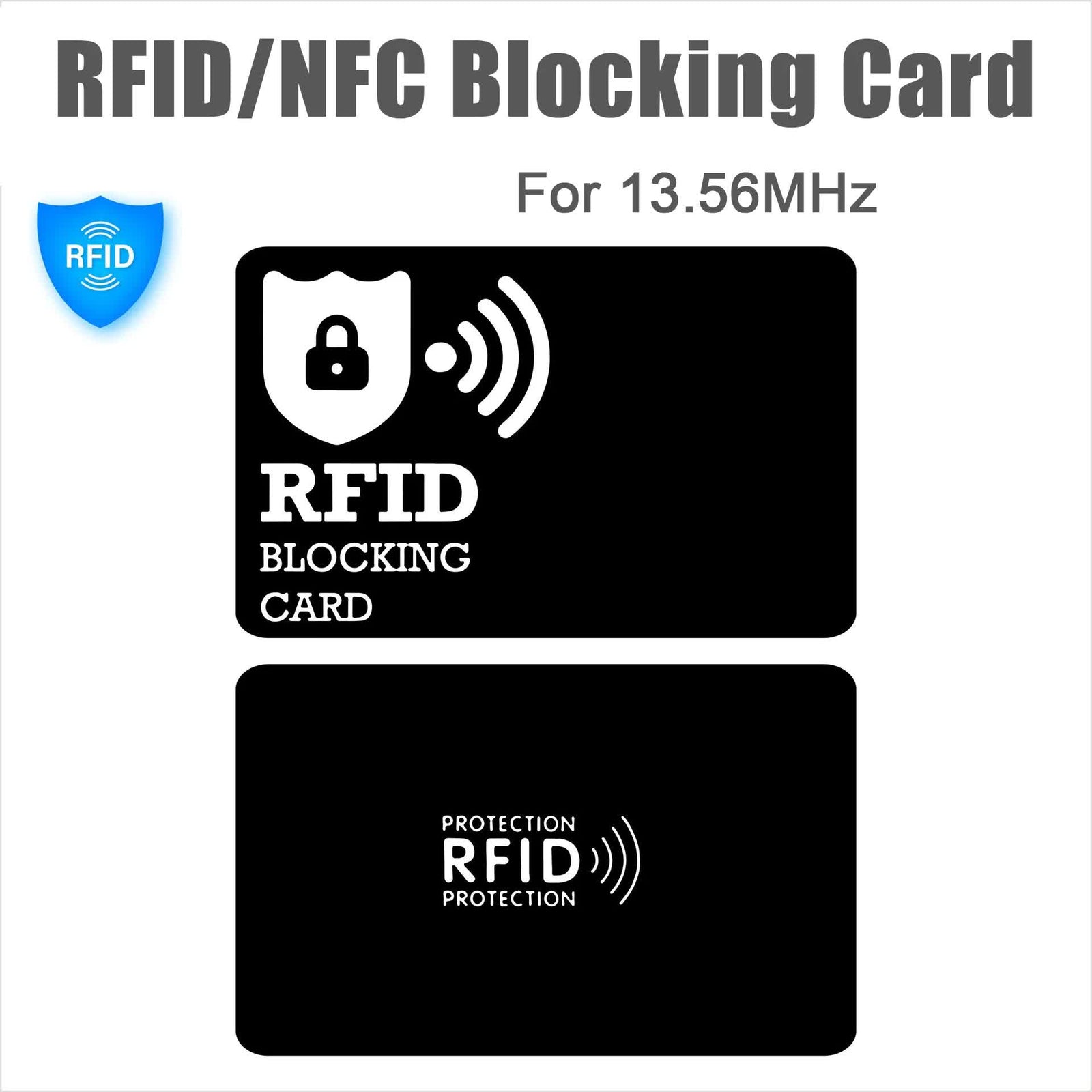 Black Style RFID & NFC Blocking Card Set (5 Pack) - Contactless NFC ID / Credit Card Protection, Anti-Skimming Shield for Wallet
