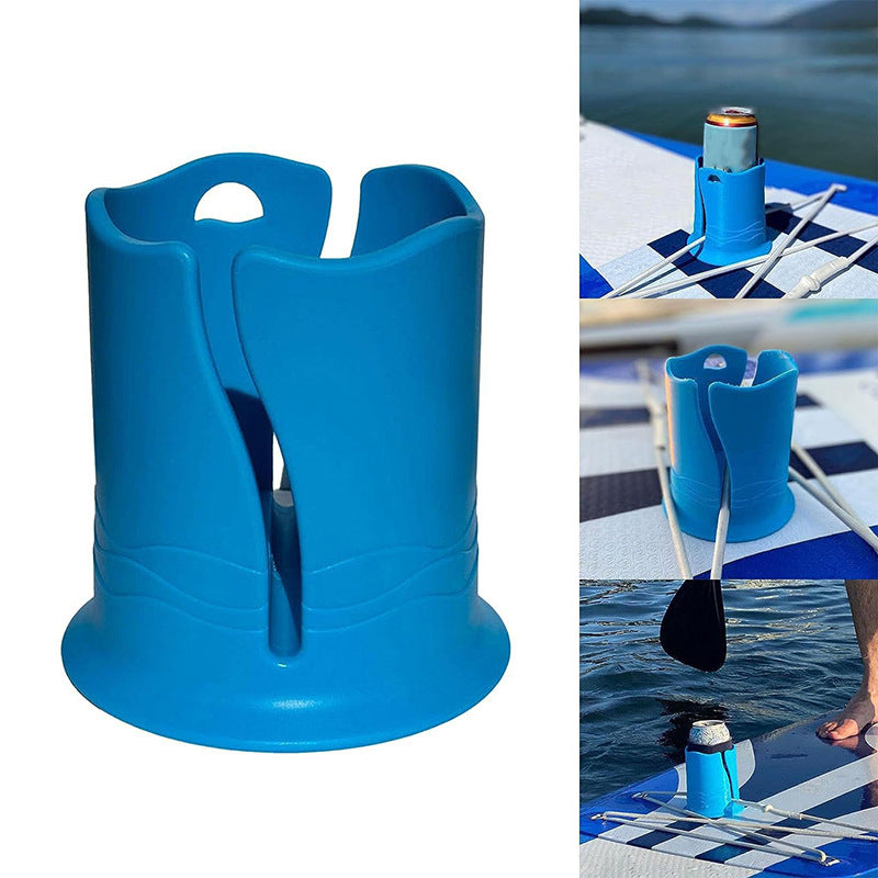 2-Pack Green Outdoor Surfboard Water Bottle Holder - Portable PP & Silicone Drink Stabilizer for Water Sports