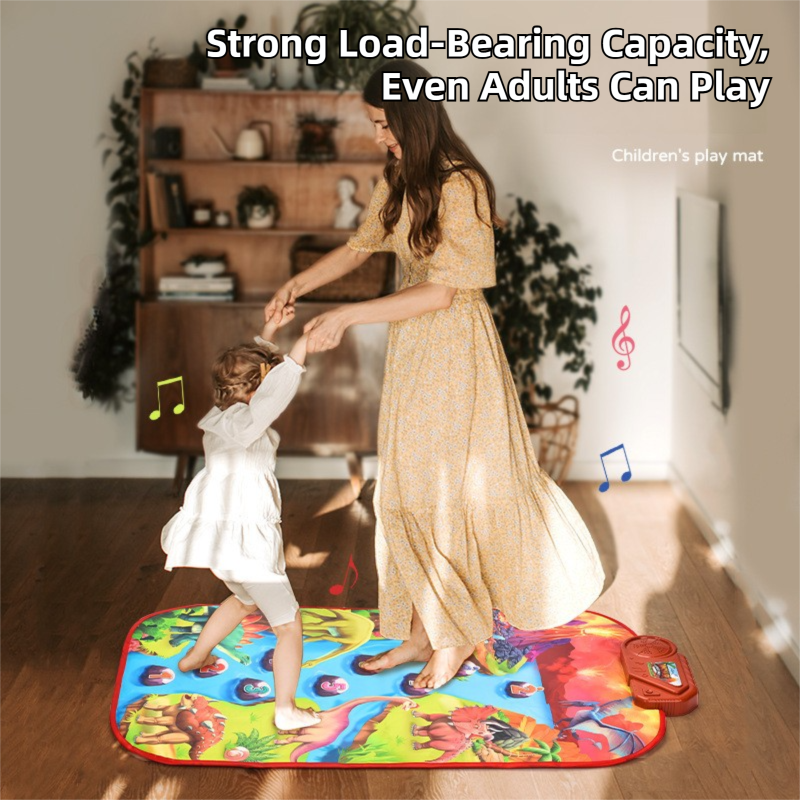 2-Pack Kids Multifunctional Electronic Dance Mat - Undersea World & Space Theme Play Mat with Sound Recognition for Early Education and Physical Exercise