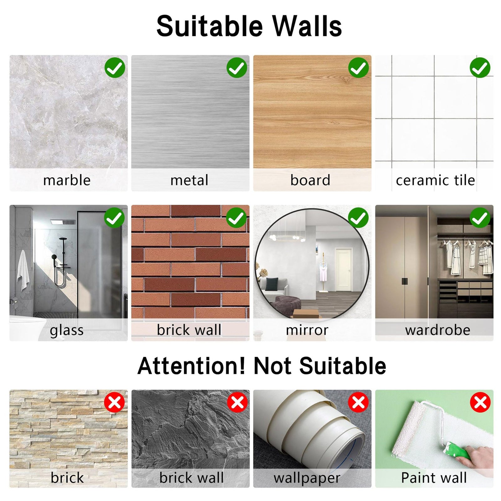 9-Pack Bathroom & Kitchen Organiser Set: 5 Heavy-Duty Clear Adhesive Hooks + 4 Portable Toothbrush Holders(Random Color)