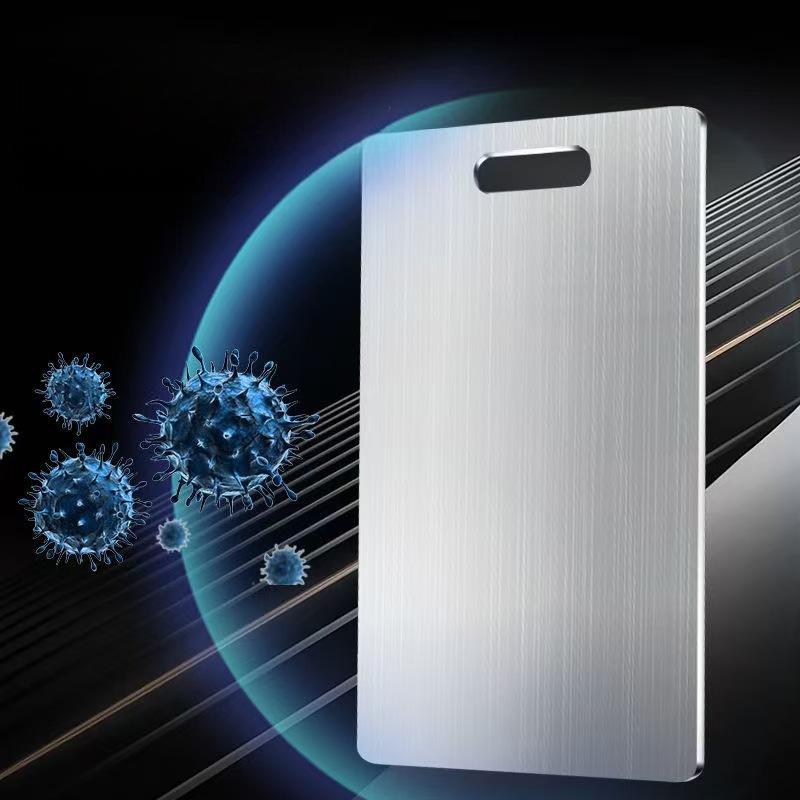 Dual-Sided Stainless Steel Chopping Board - Hygienic & Durable Kitchen Cutting Board for Meat, Veggies & More(14*25cm)