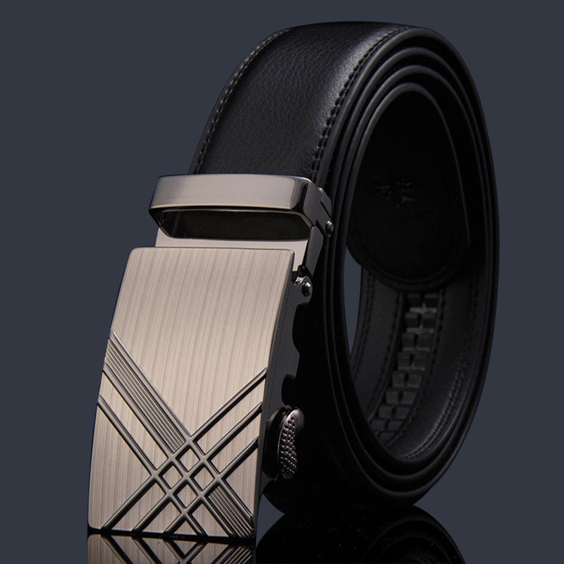Valentine's Day Gift - Premium Men's Genuine Leather Automatic Buckle Belt - Business & Casual(Style 1)