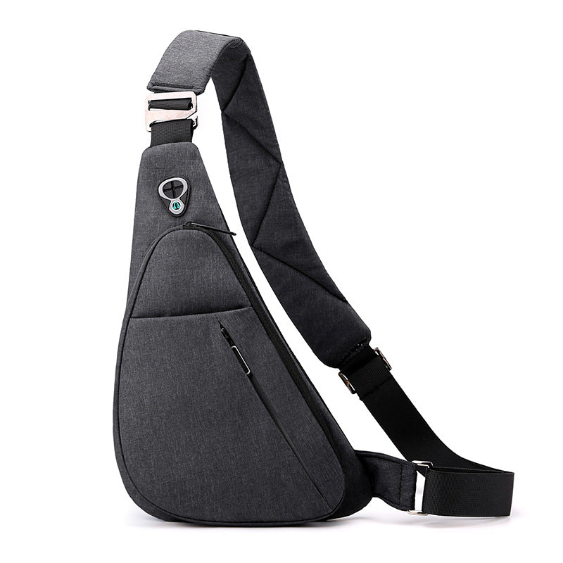 Black on the right shoulder New Men's Reflective Crossbody Sling Bag - Casual Commuter Shoulder Chest Pack for Daily Essentials