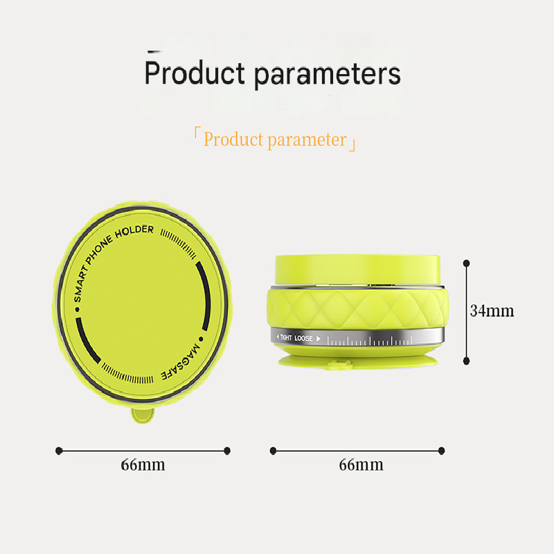 Green Foldable Magnetic Phone Holder with Vacuum Suction - Multi-Angle Adjustable Zinc Alloy Desktop Phone Stand - Portable & Stable for Desk, Car & Multi-Scenario Use