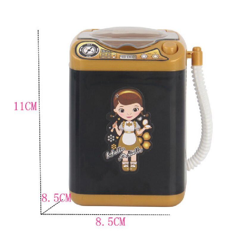 Blue Kids Mini Electric Toy Washing Machine with Spin Dryer Basket - Pretend Play Appliance