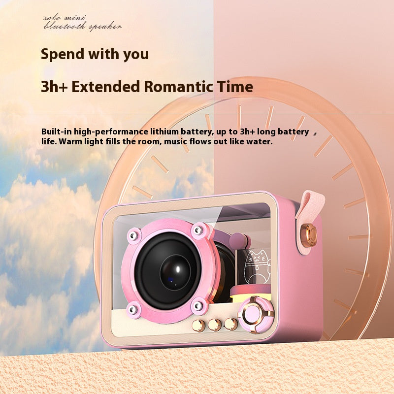 Blue Portable Mini Bluetooth Karaoke Speaker & Dual Microphone Set - Home KTV Gift for All Ages