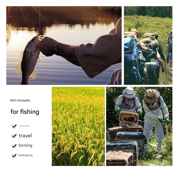 Grey Outdoor Fishing Hat with Mesh Head Net Sun Protection Bucket Cap Anti-Mosquito Fly Guard for Gardening Hiking & Beekeeping