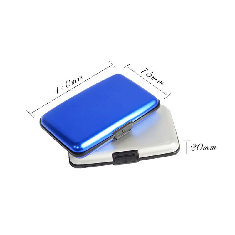 3-Pcs White Slim Aluminium Credit Card Holder RFID Blocking Wallet Hard Shell Case Business Card Organiser Lightweight Pocket Size for Everyday Use