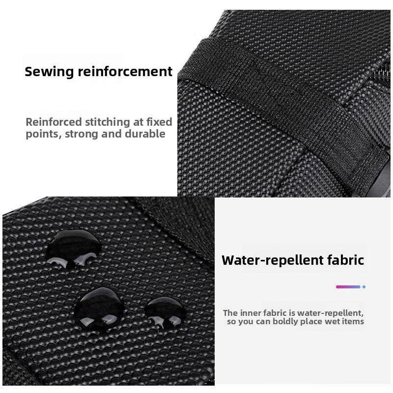 Red Water Resistant Bicycle Saddle Bag Under Seat Wedge Pack with Reflective Strip and Quick Release Strap for MTB Road Bikes