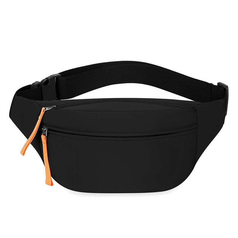 Black Women's Fashion Crossbody Sling Bag Large Capacity Casual Shoulder Bag Waterproof Nylon Waist Pack for Travel Sports(Style One)