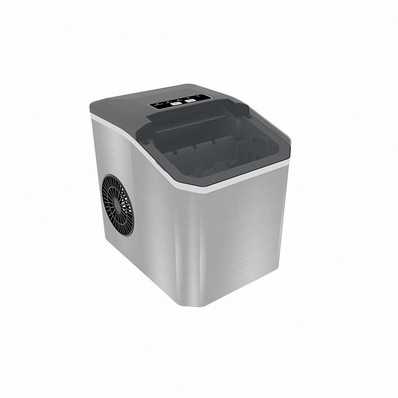Stainless Steel Countertop Ice Maker 12kg/24h Portable Bullet Ice Machine with Self-Cleaning Function 1.3L Water Tank
