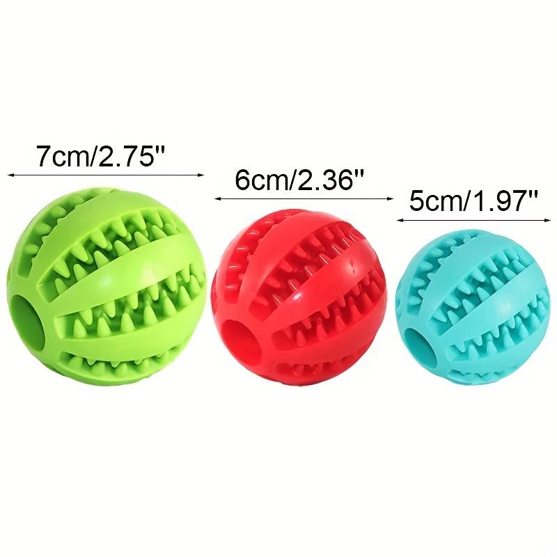 Red TPR Dog Chew Ball Set – 3-Piece Size Combination (Small, Medium, Large) with Food Hiding Design for Teeth Cleaning and Mental Stimulation in Australia