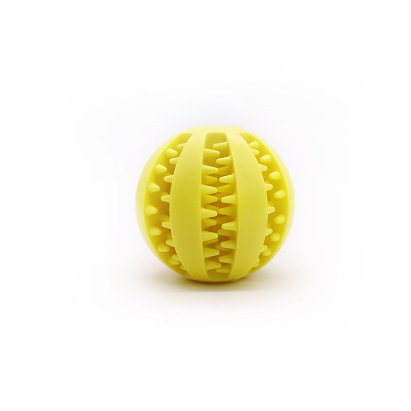 Yellow TPR Dog Chew Ball Set – 3-Piece Size Combination (Small, Medium, Large) with Food Hiding Design for Teeth Cleaning and Mental Stimulation in Australia