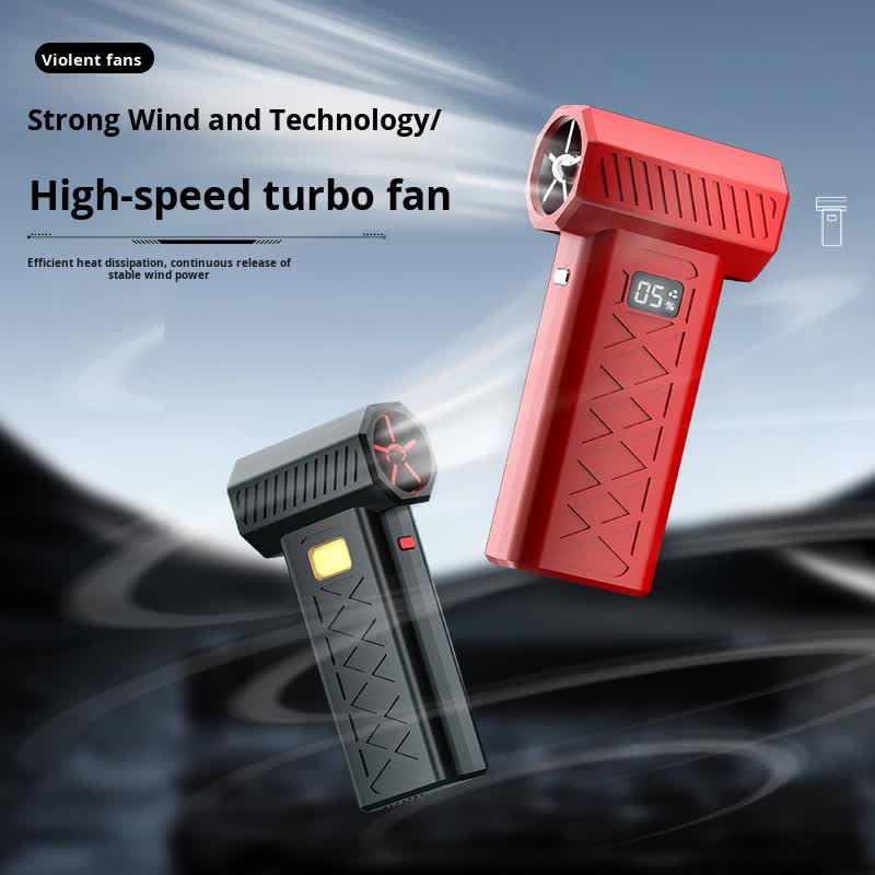 Red High Power Portable Jet Fan Air Blower 130000 RPM Electric Duster for Snow Removal Car Drying Camping and Outdoor Cleaning