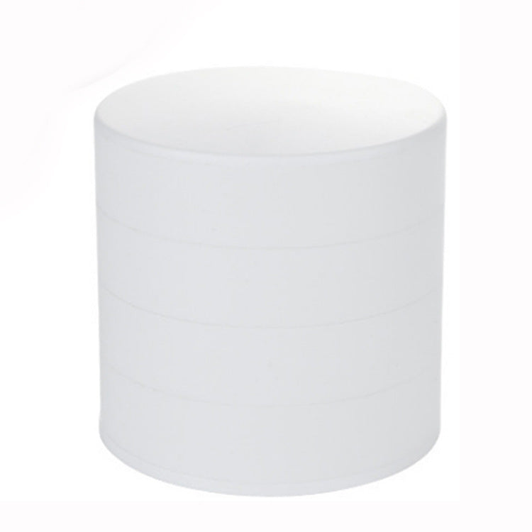 2 Pack White Nordic Style Rotating Jewellery Storage Box 4-Layer Dustproof Organiser Case with Felt Lining for Accessories and Trinkets