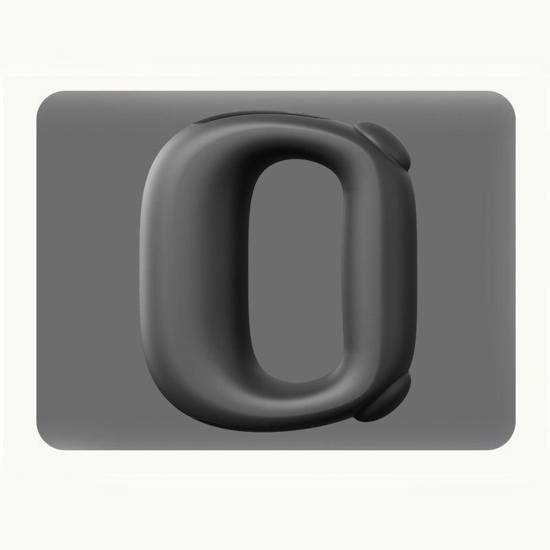 Black Portable Fascia Massage Ring Vibration Massager with Heat and LED Display for Muscle Relaxation and Body Shaping