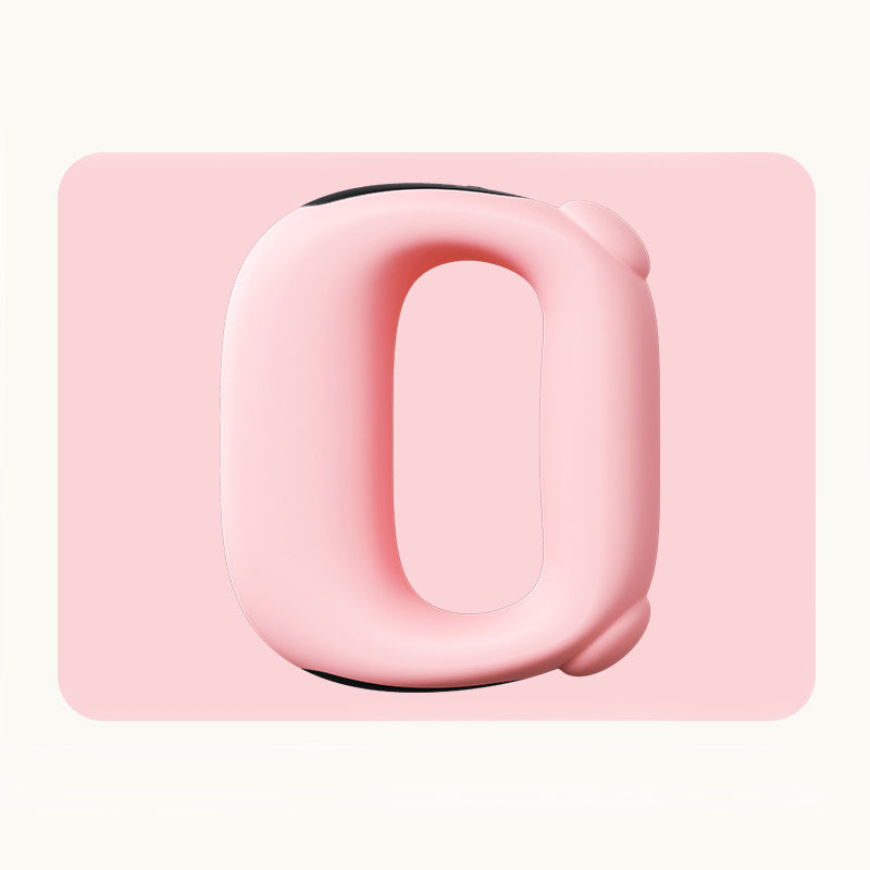 Pink Portable Fascia Massage Ring Vibration Massager with Heat and LED Display for Muscle Relaxation and Body Shaping