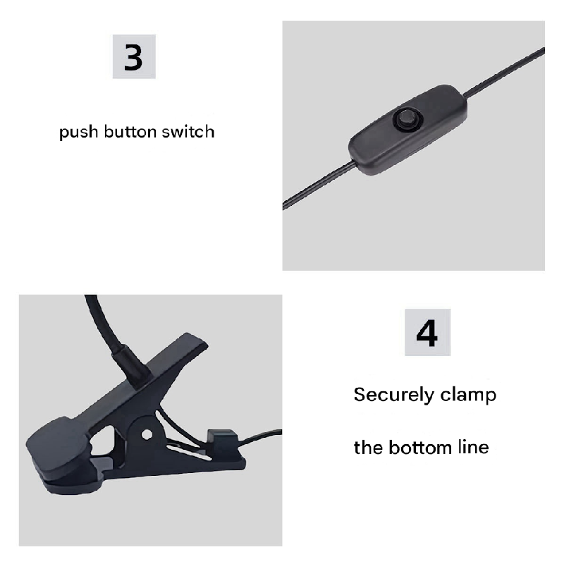 Pink 3W UV LED Gel Nail Curing Lamp Clip On Flexible Gooseneck Light 4 Brightness Levels for Gel Polish and Resin Curing