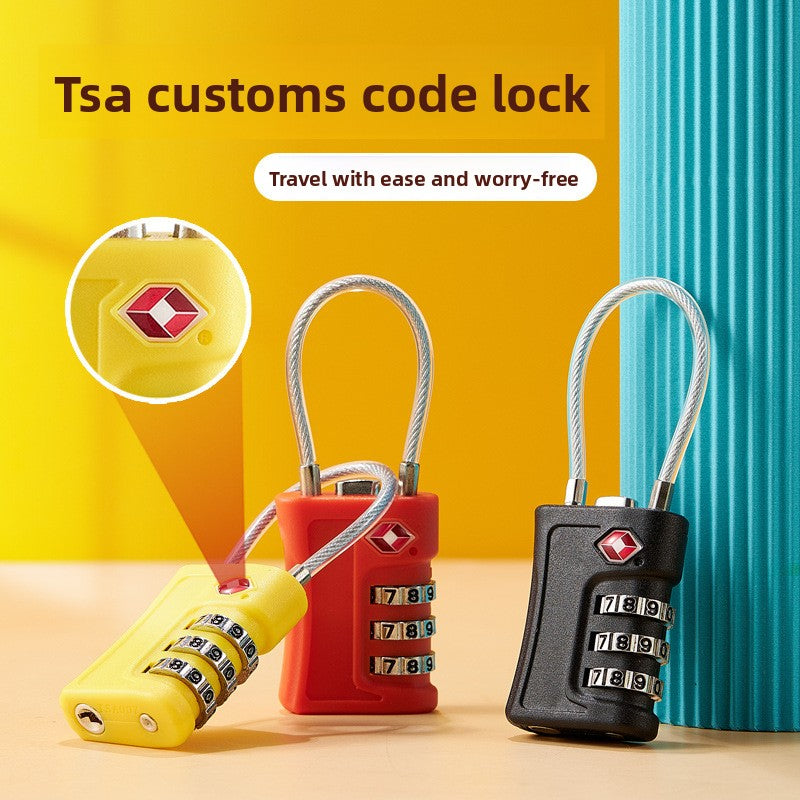 White TSA Approved Cable Combination Padlock 3-Digit Security Lock for Travel Luggage Suitcase Gym Lockers Durable Steel Wire Australian Travel Essential