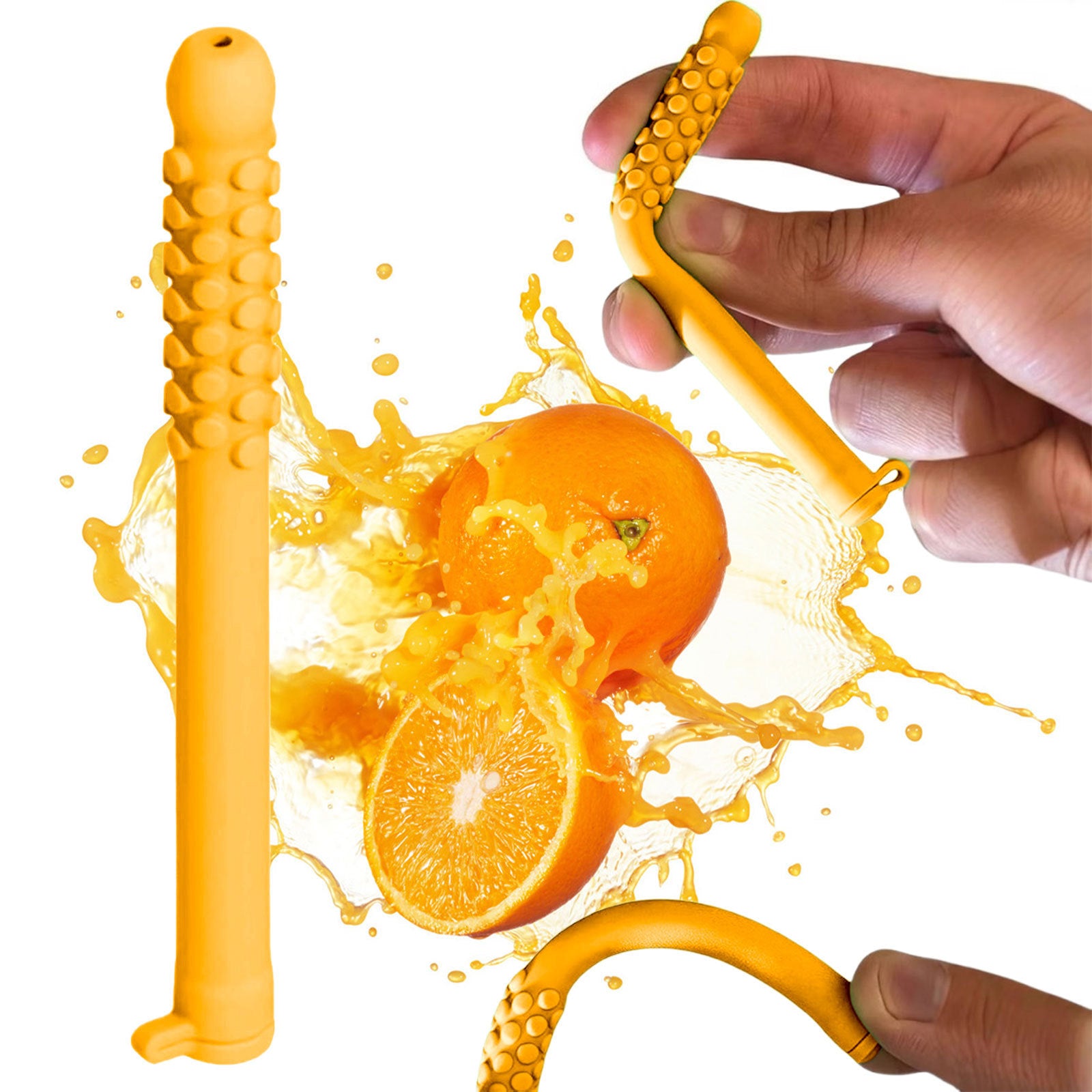 5 Pack Essential Oil Breather Chew Stick Sensory Fidget Oral Toy Silicone Stress Relief with Aromatherapy Orange Scent