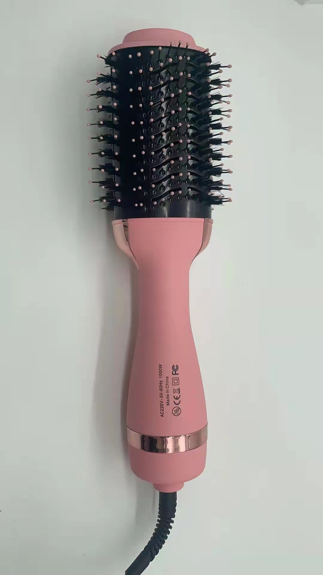 3-in-1 Hot Air Brush & Volumiser Hair Dryer Styler 1000W Ceramic Negative Ion Blowout Brush for Straightening and Curling Purple AU Plug