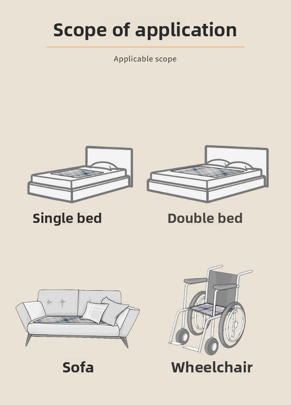 Washable Incontinence Bed Pad 100x150cm Reusable Waterproof Mattress Protector with Non-Slip Backing 4-Layer Absorbent Underpad for Elderly and Adults Dark Brown