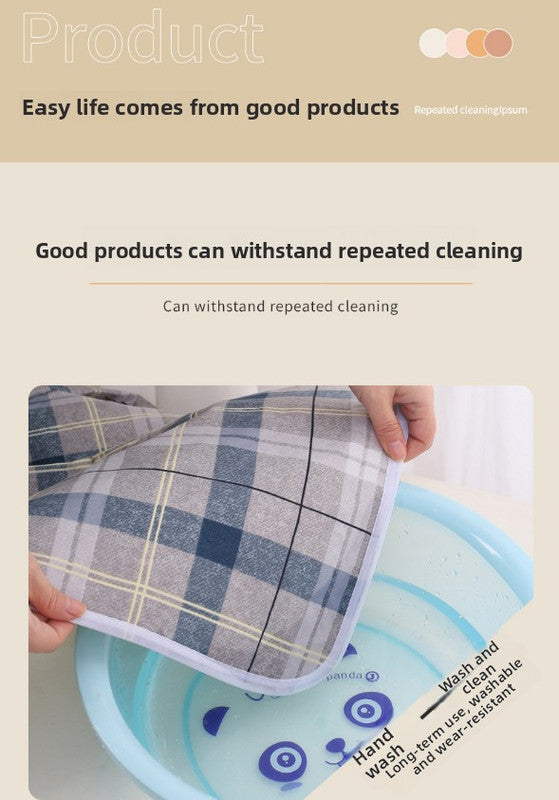 Washable Incontinence Bed Pad 115x200cm Reusable Waterproof Mattress Protector with Non-Slip Backing 4-Layer Absorbent Underpad for Elderly and Adults Medium blue