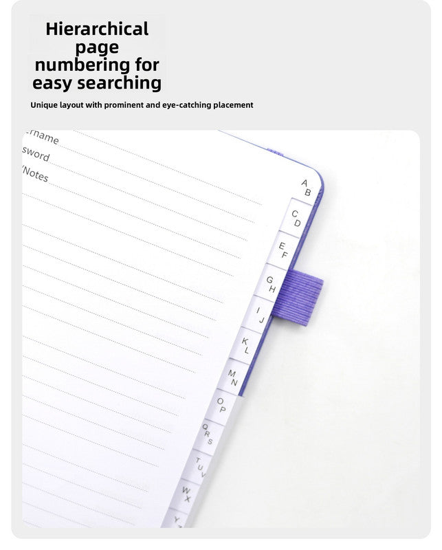 Rose Gold Password Log Book with Alphabetical Tabs Internet Address Organizer Small PU Leather Notebook with Owl Design Pen Holder and Inner Pocket Ideal for Home and Office