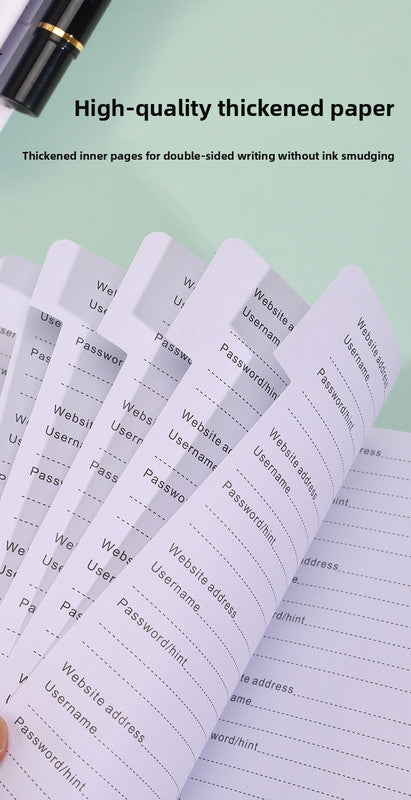 Rose Gold Password Book with Alphabetical Tabs B6 Hardcover Internet Address Logbook & Password Organizer with Pen Loop Elastic Band and Inner Pocket