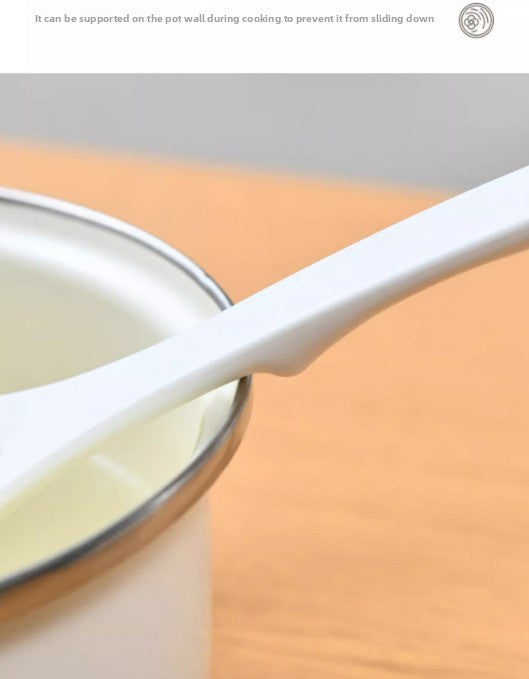 2 Pack Large Skimmer Slotted Spoon Colander Scoop - Long Handle Heat Resistant Food Strainer for Pasta, Noodles & Dumplings - White & Orange