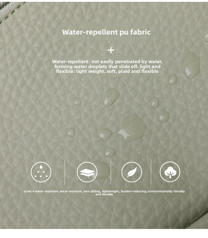 Women's Soft PU Leather Sling Bag Crossbody Chest Purse with Adjustable Boho Strap - Lightweight Multi-Pocket Shoulder Daypack for Travel & Daily Use - Black