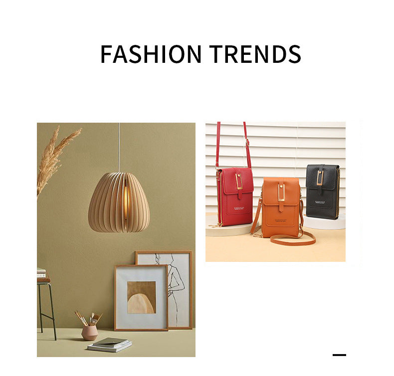 Women's Crossbody Phone Bag with Clear Touch Screen Window PU Leather Wallet Purse Multi-Pocket Shoulder Handbag Adjustable Strap Card Holder Blue