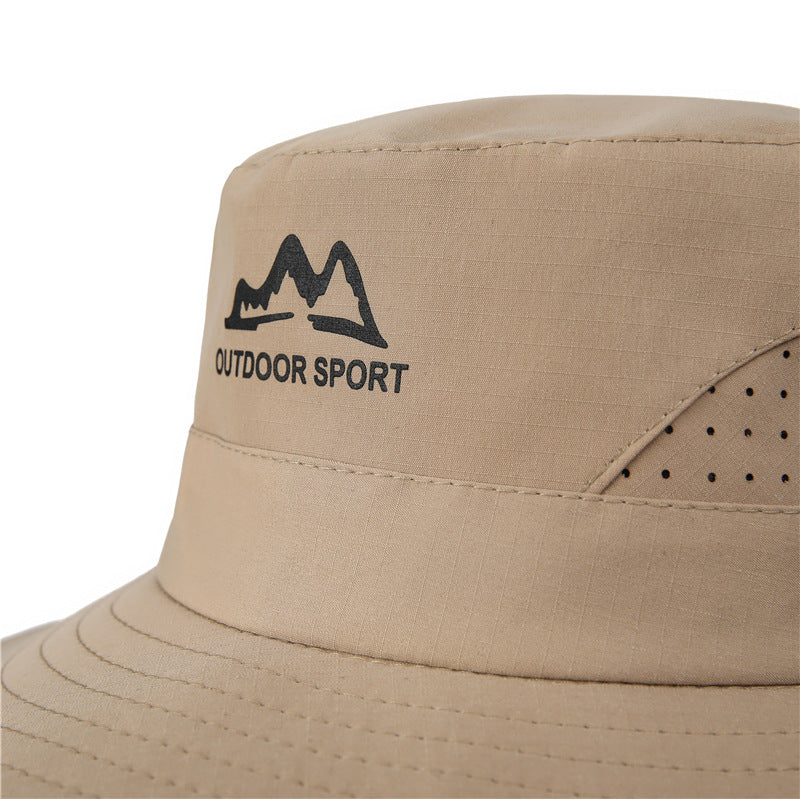 Wide Brim Sun Hat Waterproof UV Protection Boonie Bucket Cap Mesh Breathable for Fishing Hiking Camping Outdoor Dark Grey