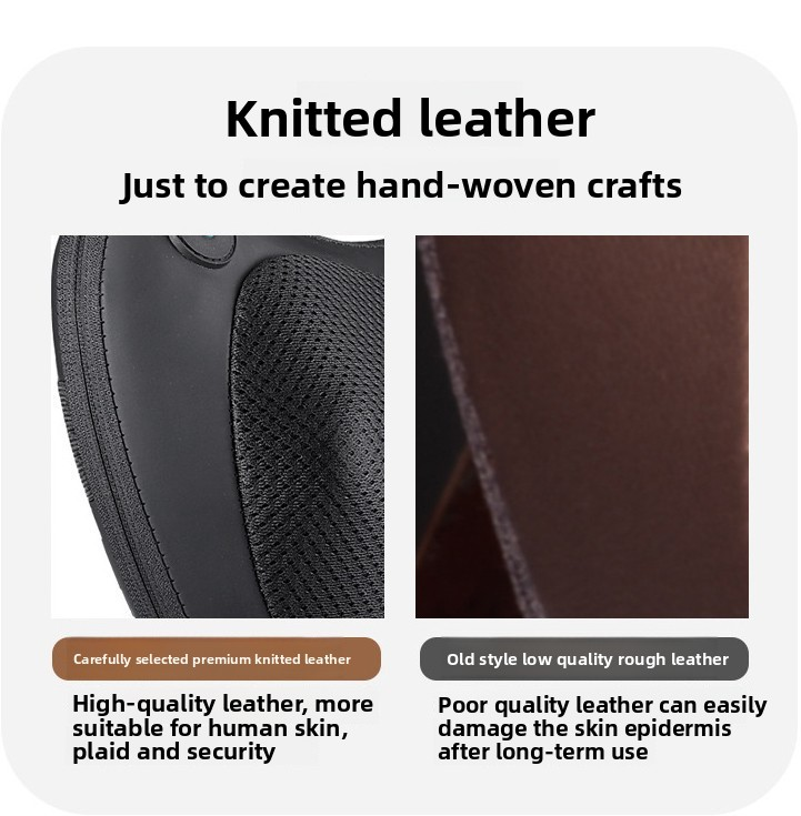 Cordless Rechargeable Shiatsu Massage Pillow - 8 Node Deep Kneading Neck & Back Massager with Heat - Wireless Portable Cushion for Home Car & Travel - Brown