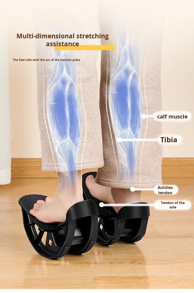 2 PCS Foot Rocker Calf Stretcher - Ankle & Lower Leg Stretching Board for Plantar Fasciitis & Achilles Relief - Anti-Slip Balance Wedge for Home & Office - Heavy Duty Blue