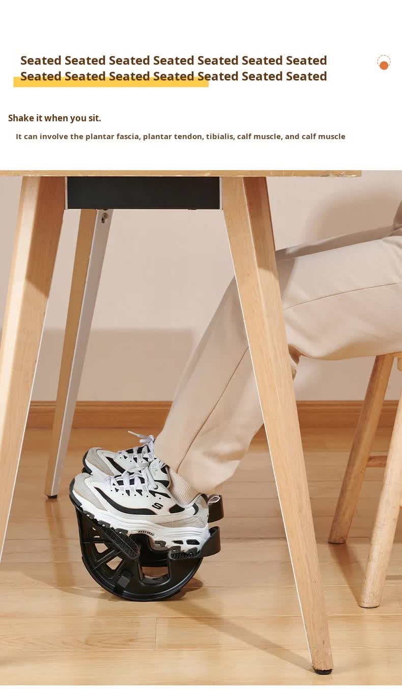 2 PCS Dual Foot Rocker with Connecting Bar - Calf & Ankle Stretcher System for Plantar Fasciitis Relief - Linked Incline Board with Stabiliser Axis - Heavy Duty Black