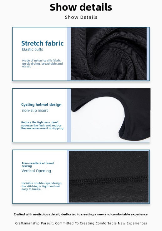 2 PCS Cooling Balaclava Face Mask (Grey & Black) - Breathable Ice Silk & Mesh Helmet Liner for Motorcycling & Cycling - UPF Sun Protection Quick Dry