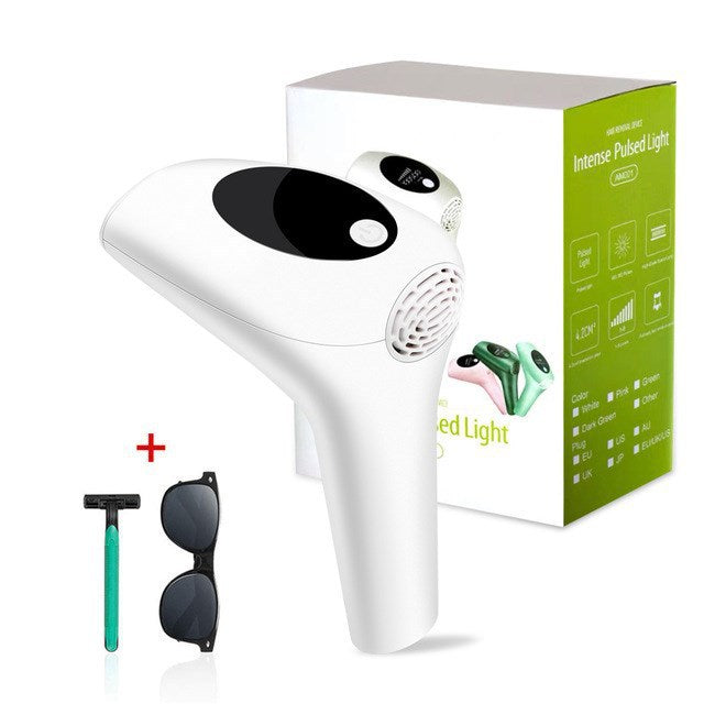 IPL Laser Hair Removal Handset for Women & Men - 900,000 Flashes Home Use Hair Remover Device for Face Body Bikini & Underarms - Painless & Effective Reduction - AU Plug White