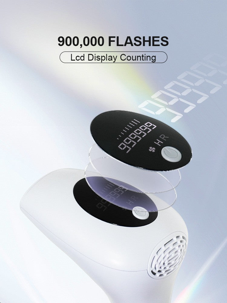 IPL Laser Hair Removal Handset for Women & Men - 900,000 Flashes Home Use Hair Remover Device for Face Body Bikini & Underarms - Painless & Effective Reduction - AU Plug White