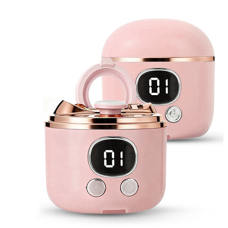 2-in-1 Electric Nail Clipper with Magnifying Glass & LED Light - Automatic Nail Trimmer & Polisher for Babies, Seniors & Adults - Safe USB Rechargeable Manicure Tool with Debris Storage - Pink